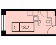 1-комнатная квартира площадью 18.7 кв.м,  | цена 3 075 122 руб. | www.metrprice.ru