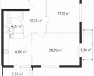 2-комнатная квартира площадью 65 кв.м, Вешняковская ул., 1 | цена 11 868 012 руб. | www.metrprice.ru