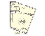 1-комнатная квартира площадью 47 кв.м, Амет-хан Султана ул., 15К1 | цена 3 534 750 руб. | www.metrprice.ru