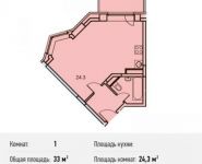 1-комнатная квартира площадью 33 кв.м, улица Потаповская Роща, 1к1 | цена 4 389 000 руб. | www.metrprice.ru