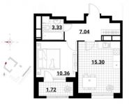 1-комнатная квартира площадью 37.75 кв.м,  | цена 7 880 508 руб. | www.metrprice.ru