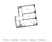 3-комнатная квартира площадью 71.6 кв.м, улица Дмитрия Ульянова, 6к1 | цена 5 719 242 руб. | www.metrprice.ru