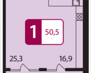 1-комнатная квартира площадью 50.5 кв.м в ЖК "Звезда Томилино", Гаршина, 3 | цена 3 535 000 руб. | www.metrprice.ru