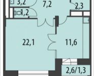 1-комнатная квартира площадью 48.9 кв.м, Олимпийский проспект, с10 | цена 12 247 542 руб. | www.metrprice.ru