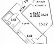 1-комнатная квартира площадью 39 кв.м, Народная ул., 23 | цена 2 811 926 руб. | www.metrprice.ru