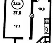 1-комнатная квартира площадью 44 кв.м, улица Твардовского, 44 | цена 2 990 000 руб. | www.metrprice.ru