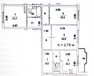 3-комнатная квартира площадью 77 кв.м, Брусилова ул., 17 | цена 10 145 000 руб. | www.metrprice.ru