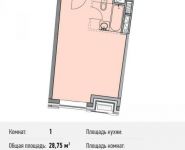 1-комнатная квартира площадью 28.8 кв.м, Береговой пр., ВЛ5 | цена 5 491 250 руб. | www.metrprice.ru