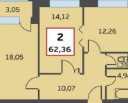 2-комнатная квартира площадью 62.5 кв.м, Буденного просп. | цена 9 600 000 руб. | www.metrprice.ru