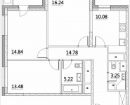 3-комнатная квартира площадью 80.45 кв.м, Лазоревый пр., 3 | цена 17 118 311 руб. | www.metrprice.ru