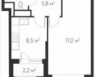 1-комнатная квартира площадью 37 кв.м, Абрамцевская ул. | цена 7 107 766 руб. | www.metrprice.ru