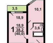 1-комнатная квартира площадью 40 кв.м, улица Москвитина, 3к1 | цена 5 700 000 руб. | www.metrprice.ru