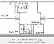 3-комнатная квартира площадью 95.63 кв.м, Лазоревый пр., 3 | цена 21 814 159 руб. | www.metrprice.ru