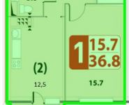 1-комнатная квартира площадью 37 кв.м в ЖК "Марусино 3", Заречная улица, 33к10 | цена 3 280 000 руб. | www.metrprice.ru