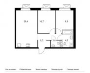 2-комнатная квартира площадью 54.4 кв.м,  | цена 4 498 880 руб. | www.metrprice.ru