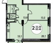 2-комнатная квартира площадью 65 кв.м, Первомайская ул. | цена 4 512 000 руб. | www.metrprice.ru