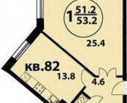 1-комнатная квартира площадью 53.2 кв.м в ЖК "Изумрудная 24", Изумрудная ул., 24 | цена 9 044 000 руб. | www.metrprice.ru