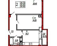 2-комнатная квартира площадью 56.6 кв.м, Садовая ул. | цена 2 822 900 руб. | www.metrprice.ru