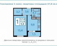 1-комнатная квартира площадью 37.8 кв.м, Авиаторов ул., ВЛ2С1 | цена 4 233 000 руб. | www.metrprice.ru