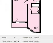 1-комнатная квартира площадью 39 кв.м, Путилковское ш., 4 | цена 3 744 000 руб. | www.metrprice.ru