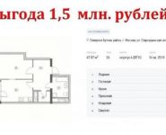 1-комнатная квартира площадью 47.9 кв.м,  | цена 6 250 642 руб. | www.metrprice.ru