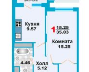 1-комнатная квартира площадью 35 кв.м, Отрадная ул. | цена 2 100 000 руб. | www.metrprice.ru