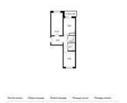 2-комнатная квартира площадью 45.7 кв.м, Ленинский проспект, 20 | цена 3 793 100 руб. | www.metrprice.ru