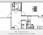 2-комнатная квартира площадью 63.94 кв.м, 2-я Муравская, корп.7 | цена 7 339 868 руб. | www.metrprice.ru