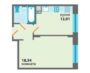 1-комнатная квартира площадью 38 кв.м, Пограничная ул, 20 | цена 3 610 950 руб. | www.metrprice.ru