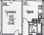 1-комнатная квартира площадью 39 кв.м, Текстильщиков ул., 31Г | цена 2 650 000 руб. | www.metrprice.ru