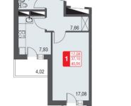 1-комнатная квартира площадью 40.6 кв.м, Тихая улица, 18с1 | цена 2 491 694 руб. | www.metrprice.ru