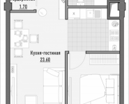 1-комнатная квартира площадью 44.83 кв.м, 1-я Ямская, 2 | цена 7 850 000 руб. | www.metrprice.ru