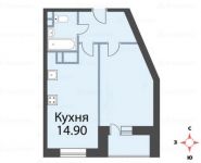 1-комнатная квартира площадью 44.9 кв.м,  | цена 4 445 100 руб. | www.metrprice.ru