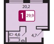 1-комнатная квартира площадью 29 кв.м, Северный кв-л | цена 2 317 250 руб. | www.metrprice.ru