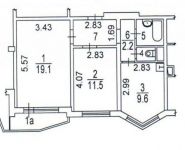 2-комнатная квартира площадью 51.2 кв.м, Дежнева пр., 30 | цена 8 850 000 руб. | www.metrprice.ru