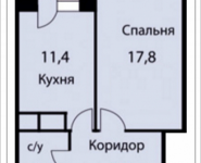 1-комнатная квартира площадью 41.5 кв.м, Акуловская, 2Д | цена 3 257 750 руб. | www.metrprice.ru