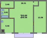 2-комнатная квартира площадью 44.2 кв.м, Юных Ленинцев ул., 121К4 | цена 4 000 000 руб. | www.metrprice.ru