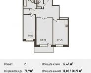 2-комнатная квартира площадью 78.9 кв.м, Мичуринский пр-кт, 26 | цена 21 224 100 руб. | www.metrprice.ru