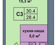 1-комнатная квартира площадью 30 кв.м, Опалиха ул., 2 | цена 2 310 400 руб. | www.metrprice.ru