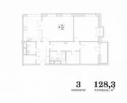 3-комнатная квартира площадью 128.3 кв.м, 4-й Котельнический переулок, 3/31с1 | цена 70 885 752 руб. | www.metrprice.ru