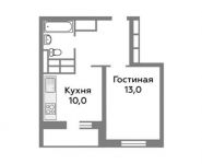 1-комнатная квартира площадью 35.5 кв.м,  | цена 2 474 208 руб. | www.metrprice.ru