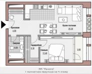 1-комнатная квартира площадью 58.4 кв.м, Старокрымская улица, 13с1 | цена 26 430 000 руб. | www.metrprice.ru