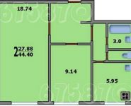 2-комнатная квартира площадью 10 кв.м, 4-й мкр, К446 | цена 5 500 000 руб. | www.metrprice.ru