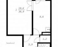 1-комнатная квартира площадью 39 кв.м, Старопетровский пр., 10Б | цена 7 450 000 руб. | www.metrprice.ru