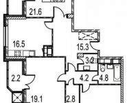 3-комнатная квартира площадью 116 кв.м, улица Дмитрия Ульянова, 6к1 | цена 32 000 000 руб. | www.metrprice.ru